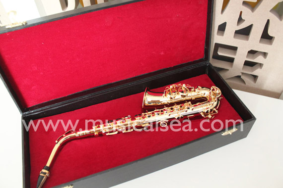 Miniature Golden Saxophone Musical Instrument